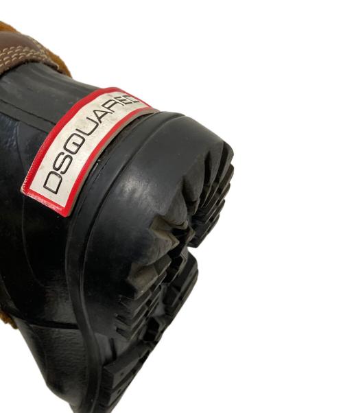 DSQUARED2（ディースクエアード）DSQUARED2 (ディースクエアード) 切替ブーツ ブラック×ブラウン サイズ:41の古着・服飾アイテム