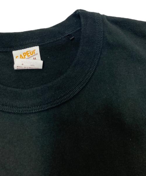 SAPEur（サプール）SAPEur (サプール) プリントTシャツ ブラック サイズ:Mの古着・服飾アイテム