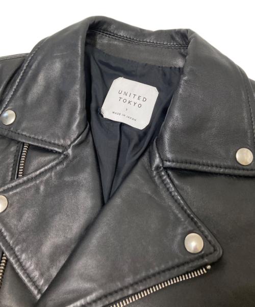 UNITED TOKYO（ユナイテッドトーキョー）UNITED TOKYO (ユナイテッドトーキョー) ラムレザーダブルライダースジャケット ブラック サイズ:1の古着・服飾アイテム