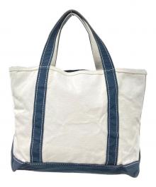 L.L.Bean（エルエルビーン）の古着「キャンバストートバッグ」｜ホワイト×ブラック