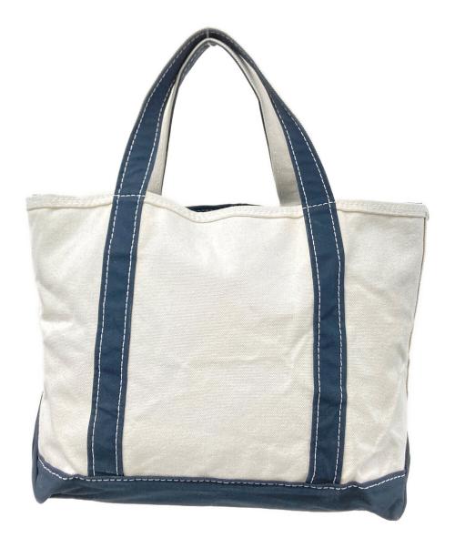 L.L.Bean（エルエルビーン）L.L.Bean (エルエルビーン) キャンバストートバッグ ホワイト×ブラック サイズ:下記参照の古着・服飾アイテム