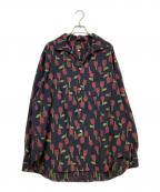 Needlesニードルズ）の古着「Italian Collar Shirt - R/W Tulip Jacquard」｜ブラック