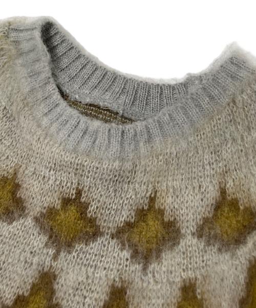 South2 West8（サウスツー ウエストエイト）South2 West8 (サウスツー ウエストエイト) Mohair Crew Neck Sweater - Nordic Skull グレー サイズ:Sの古着・服飾アイテム
