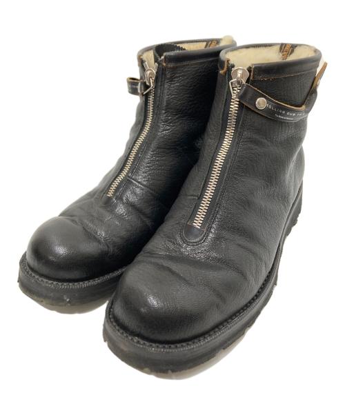 ROLLING DUB TRIO（ローリングダブトリオ）ROLLING DUB TRIO (ローリングダブトリオ) フロントジップブーツ ブラック サイズ:9hの古着・服飾アイテム