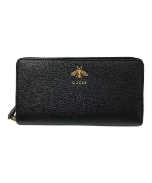 GUCCI（グッチ）GUCCI (グッチ) ジップアラウンドウォレット ブラック サイズ:下記参照の古着・服飾アイテム