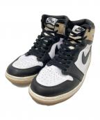 NIKEナイキ）の古着「ハイカットスニーカー」｜ベージュ×ホワイト