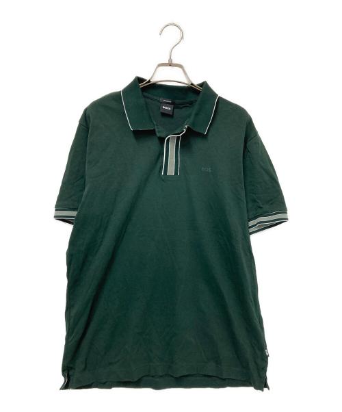 BOSS（ボス）BOSS (ボス) ポロシャツ グリーン サイズ:Mの古着・服飾アイテム