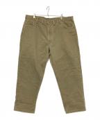 CarHarttカーハート）の古着「裏地フランネルデニムパンツ」｜グリーン