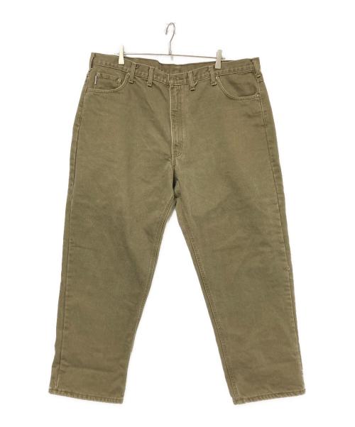 CarHartt（カーハート）CarHartt (カーハート) 裏地フランネルデニムパンツ グリーン サイズ:下記参照の古着・服飾アイテム