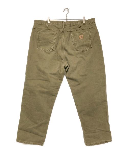 CarHartt（カーハート）CarHartt (カーハート) 裏地フランネルデニムパンツ グリーン サイズ:下記参照の古着・服飾アイテム
