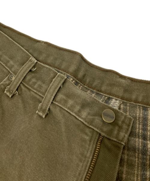 CarHartt（カーハート）CarHartt (カーハート) 裏地フランネルデニムパンツ グリーン サイズ:下記参照の古着・服飾アイテム
