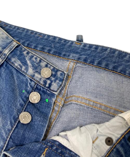 DSQUARED2（ディースクエアード）DSQUARED2 (ディースクエアード) 加工デニムパンツ インディゴ サイズ:44の古着・服飾アイテム