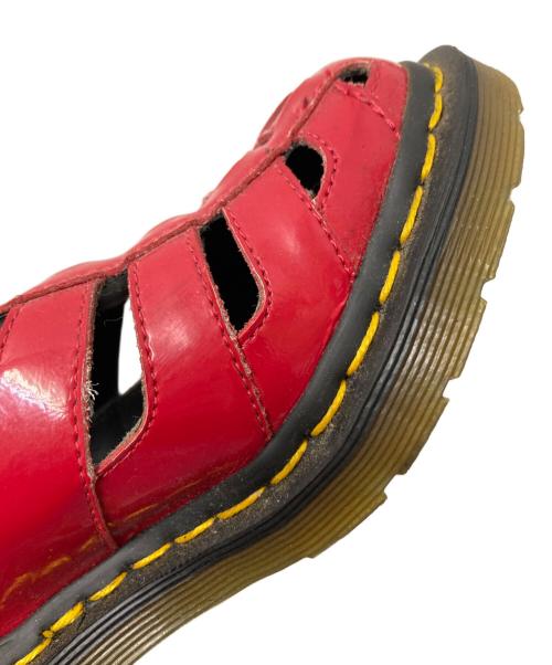 Dr.Martens（ドクターマーチン）Dr.Martens (ドクターマーチン) エナメルサンダル レッド×ブラック サイズ:US:5Lの古着・服飾アイテム