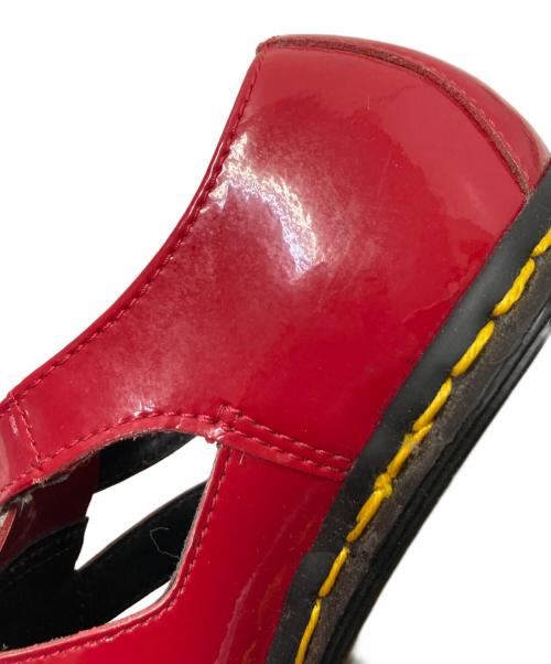 Dr.Martens（ドクターマーチン）Dr.Martens (ドクターマーチン) エナメルサンダル レッド×ブラック サイズ:US:5Lの古着・服飾アイテム