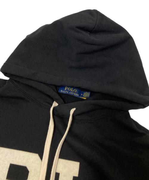 POLO RALPH LAUREN（ポロ・ラルフローレン）POLO RALPH LAUREN (ポロ・ラルフローレン) RLロゴプルオーバパーカー ブラック×ホワイト サイズ:Mの古着・服飾アイテム