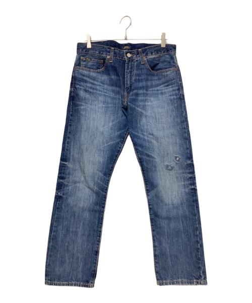 POLO RALPH LAUREN（ポロ・ラルフローレン）POLO RALPH LAUREN (ポロ・ラルフローレン) 加工デニムパンツ インディゴ サイズ:W32×L30の古着・服飾アイテム