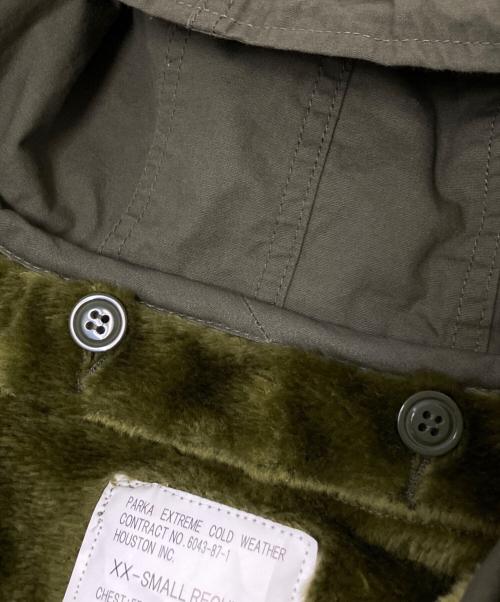 HOUSTON（ヒューストン）HOUSTON (ヒューストン) フーデッドコート グリーン サイズ:XX-SMALL REGULARの古着・服飾アイテム