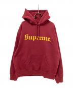 SUPREMEシュプリーム）の古着「OLD ENGLISH HOODIE」｜レッド