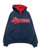 SUPREMEシュプリーム）の古着「Quilted zip hooded sweatshirt」｜ネイビー