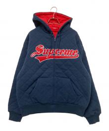 SUPREME（シュプリーム）の古着「Quilted zip hooded sweatshirt」｜ネイビー