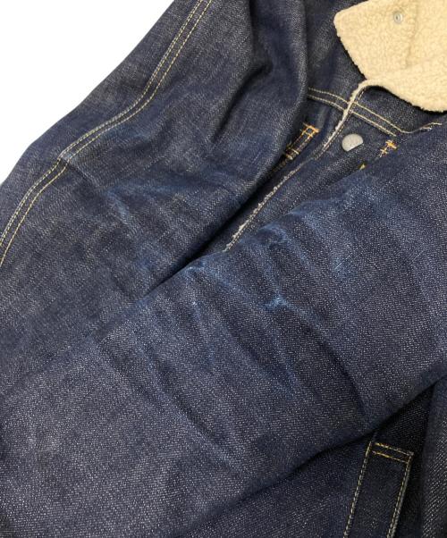 RUDE GALLERY BLACK REBEL（ルードギャラリー ブラックレーベル）RUDE GALLERY BLACK REBEL (ルードギャラリー ブラックレーベル) ボアランチジャケット インディゴ×ホワイト サイズ:Mの古着・服飾アイテム