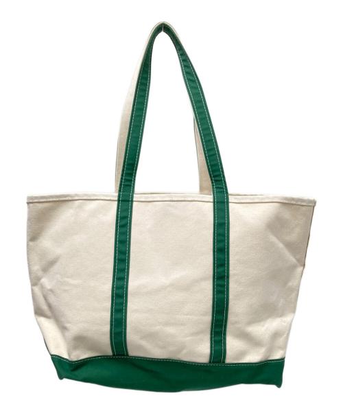 L.L.Bean（エルエルビーン）L.L.Bean (エルエルビーン) キャンバストートバッグ アイボリー×グリーン サイズ:下記参照の古着・服飾アイテム
