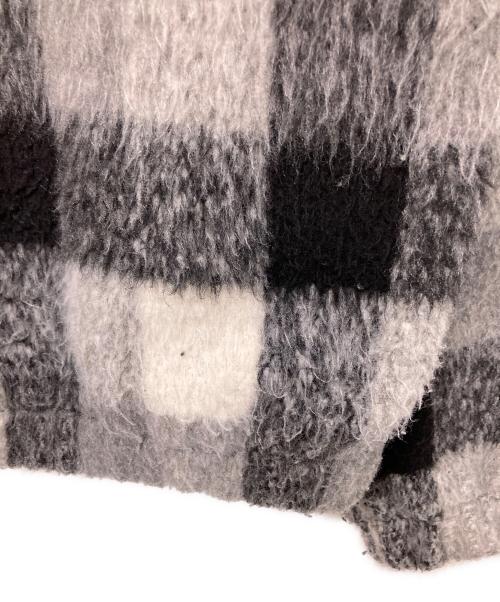 thisisneverthat（ディスイズネバーザット）thisisneverthat (ディスイズネバーザット) Brushed Check Zip Jacket ホワイト×ブラック サイズ:Sの古着・服飾アイテム