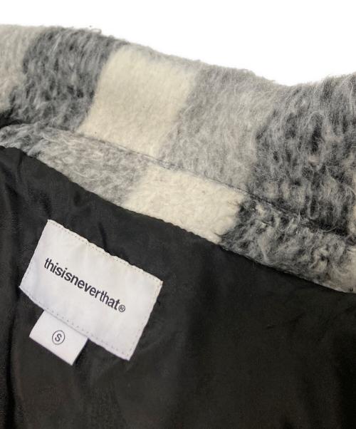 thisisneverthat（ディスイズネバーザット）thisisneverthat (ディスイズネバーザット) Brushed Check Zip Jacket ホワイト×ブラック サイズ:Sの古着・服飾アイテム