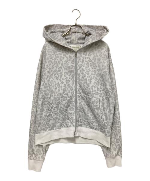 BEAMS（ビームス）BEAMS (ビームス) EMBLEM ZIP HOODIE ホワイト×グレー サイズ:Mの古着・服飾アイテム