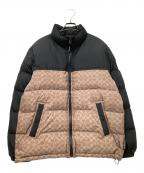 COACHコーチ）の古着「シグネチャーダウンジャケット」｜ブラック×ベージュ