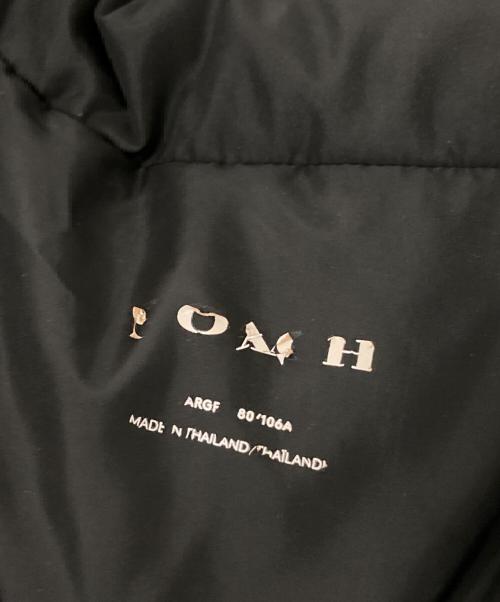 COACH（コーチ）COACH (コーチ) シグネチャーダウンジャケット ブラック×ベージュ サイズ:下記参照の古着・服飾アイテム