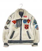 AVIREXアヴィレックス）の古着「レトロボアB-3トップガンジャケット」｜ホワイト