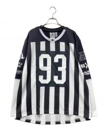 adidas（アディダス）の古着「Adilenium シーズン 2 チーム '93長袖ジャージー」｜ホワイト×ブラック