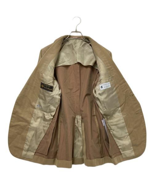 TOMORROW LAND PILGRIM（トゥモローランド ピルグリム）TOMORROW LAND PILGRIM (トゥモローランド ピルグリム) ヘリンボーンセットアップスーツ ベージュ サイズ:46の古着・服飾アイテム