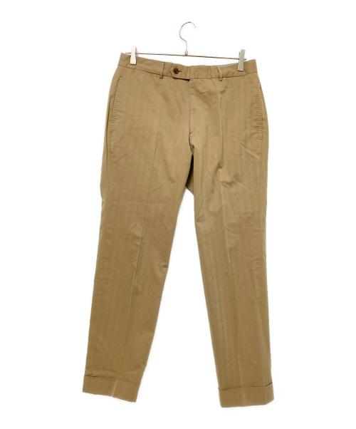 TOMORROW LAND PILGRIM（トゥモローランド ピルグリム）TOMORROW LAND PILGRIM (トゥモローランド ピルグリム) ヘリンボーンセットアップスーツ ベージュ サイズ:46の古着・服飾アイテム