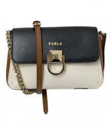 FURLA（フルラ）の古着「ショルダーバッグ」｜ブラック×ホワイト
