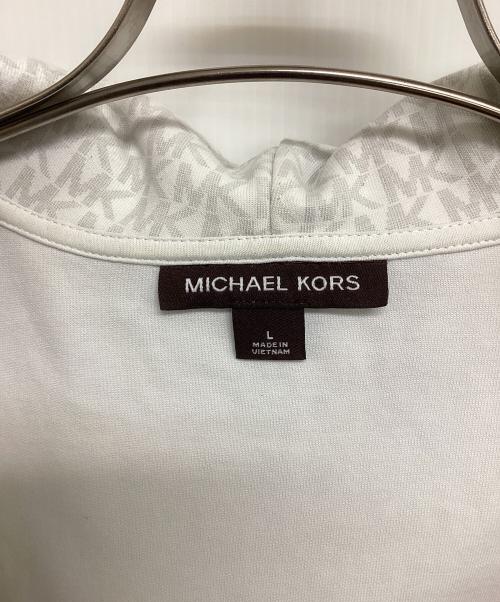 MICHAEL KORS（マイケル・コース）MICHAEL KORS (マイケル・コース) MKジップパーカー ホワイト サイズ:Lの古着・服飾アイテム
