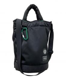 PORTER×STARBUCKS COFFEE（ポーター×スターバックスコーヒー）の古着「COFFEE BEAN SHAPE DRUM BAG(S)」｜ブラック