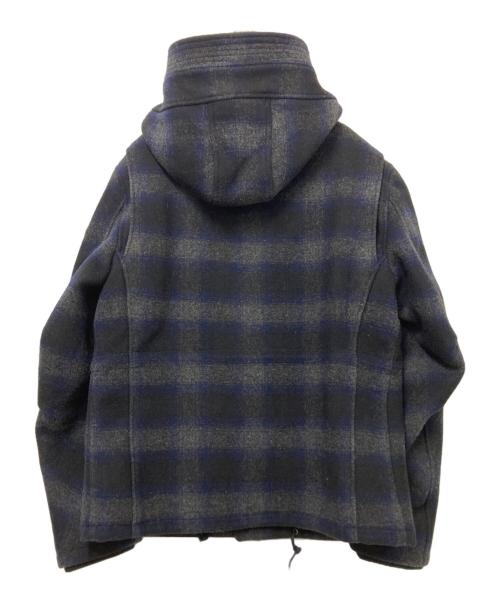 VANSON（バンソン）VANSON (バンソン) フーデッドオンブレウールジャケット グレー×ブラック サイズ:XLの古着・服飾アイテム