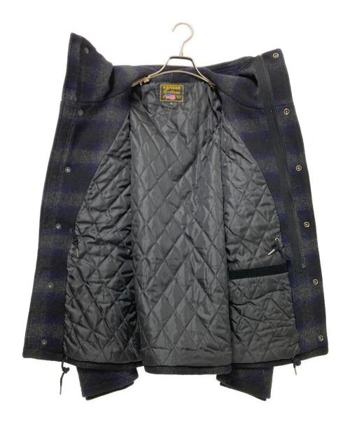 VANSON（バンソン）VANSON (バンソン) フーデッドオンブレウールジャケット グレー×ブラック サイズ:XLの古着・服飾アイテム