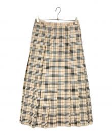 BURBERRY（バーバリー）の古着「ノヴァチェックプリーツスカート」｜ベージュ
