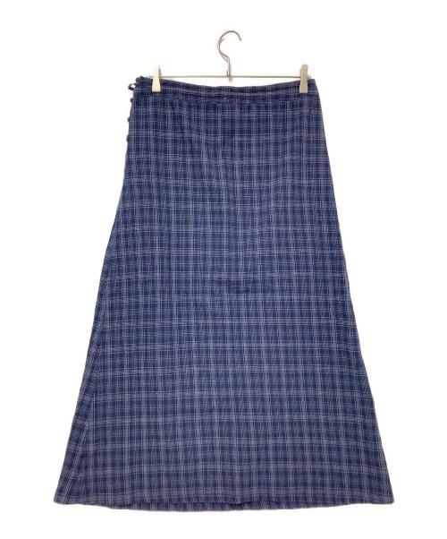 45rpm（45アールピーエム）45rpm (45アールピーエム) コットンチェックスカート ネイビー サイズ:下記参照の古着・服飾アイテム