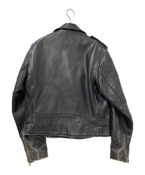 US GENUINE WEAR（ユーエス ジェニュイン ウェア）US GENUINE WEAR (ユーエス ジェニュイン ウェア) レザーライダースジャケット ブラック サイズ:42の古着・服飾アイテム