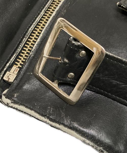 US GENUINE WEAR（ユーエス ジェニュイン ウェア）US GENUINE WEAR (ユーエス ジェニュイン ウェア) レザーライダースジャケット ブラック サイズ:42の古着・服飾アイテム