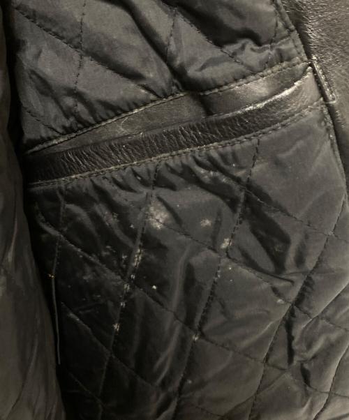 US GENUINE WEAR（ユーエス ジェニュイン ウェア）US GENUINE WEAR (ユーエス ジェニュイン ウェア) レザーライダースジャケット ブラック サイズ:42の古着・服飾アイテム