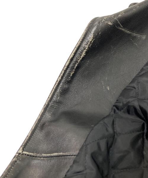 US GENUINE WEAR（ユーエス ジェニュイン ウェア）US GENUINE WEAR (ユーエス ジェニュイン ウェア) レザーライダースジャケット ブラック サイズ:42の古着・服飾アイテム