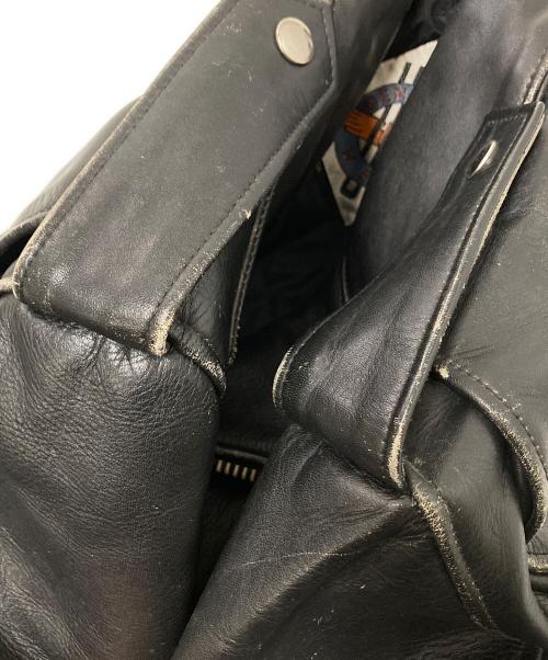 US GENUINE WEAR（ユーエス ジェニュイン ウェア）US GENUINE WEAR (ユーエス ジェニュイン ウェア) レザーライダースジャケット ブラック サイズ:42の古着・服飾アイテム