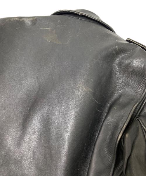 US GENUINE WEAR（ユーエス ジェニュイン ウェア）US GENUINE WEAR (ユーエス ジェニュイン ウェア) レザーライダースジャケット ブラック サイズ:42の古着・服飾アイテム