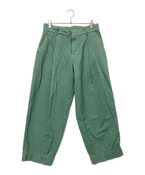 KOLOR（カラー）KOLOR (カラー) コットンタックパンツ グリーン サイズ:1の古着・服飾アイテム