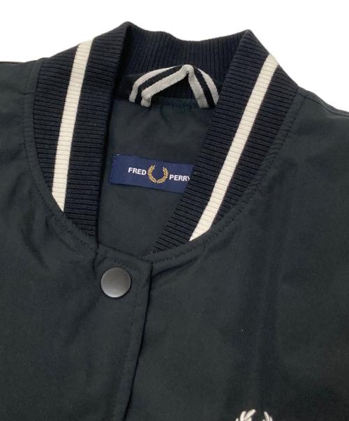 FRED PERRY（フレッドペリー）FRED PERRY (フレッドペリー) Padded Longline Bomber Jacket ブラック サイズ:US:6の古着・服飾アイテム